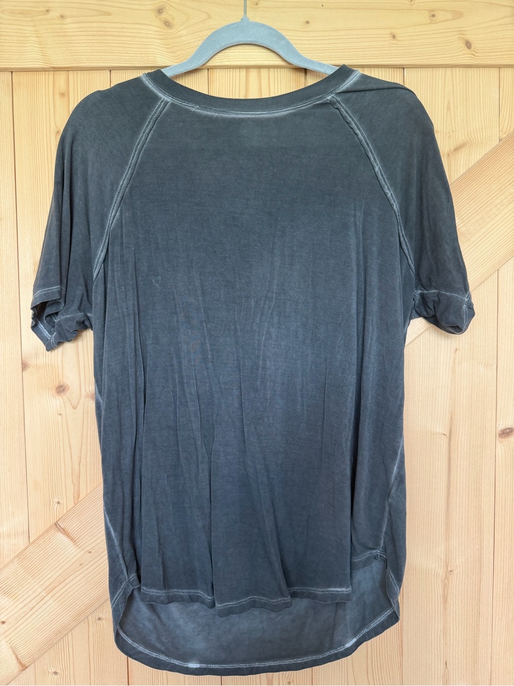 White Crow Washed Black Short-Sleeve Crew Tee